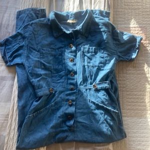 Denim jumpsuit polygram size small